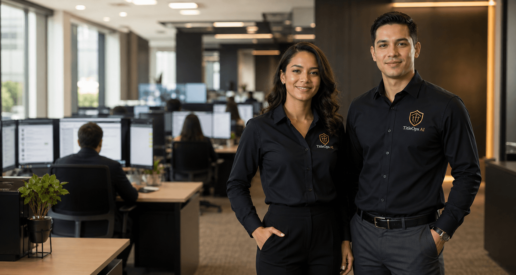 Professional TitleOps AI talent network team in a modern operations center
